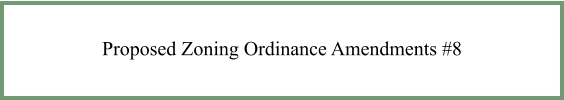 summary of changes for zoning ordinance