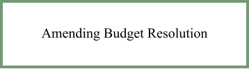 amending budget resolution