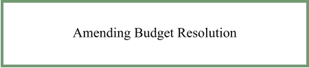amending budget resolution