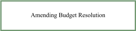 amending budget resolution
